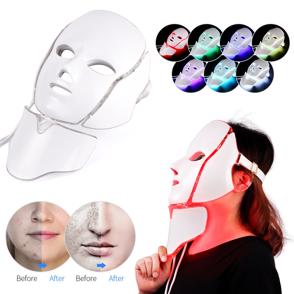 Mặt Nạ Đèn LED Photon 7 Màu Trẻ Hóa Làn Da Chống Nếp Nhăn Làm Trẻ Hóa Da