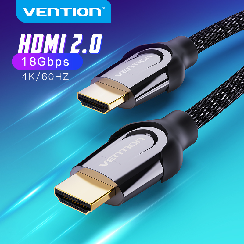 Cáp HDMI 2.0 VENTION 4k 3DHD tiện dụng cho màn hình LCD/ laptop/ máy chiếu/ máy tính