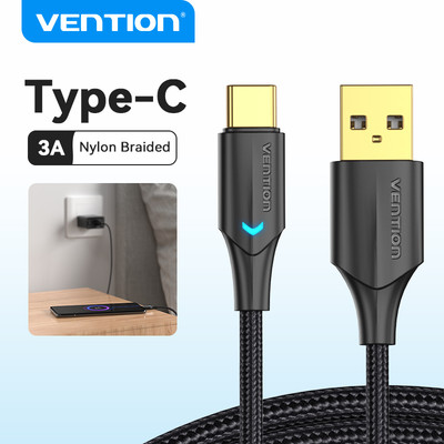 Cáp Sạc Nhanh Vention Type C 3A 480Mbps Hỗ Trợ Xiaomi 11 / Samsung / Máy Tính Bảng / Máy Tính Bảng