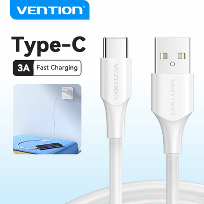 Dây cáp sạc nhanh Vention USB type C 3A thích hợp cho Xiaomi/ Samsung/ OPPO Và Apple/ Huawei Tablet