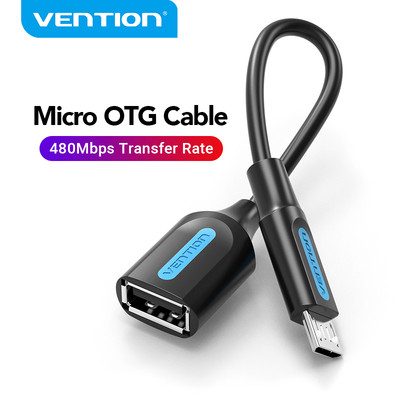 Cáp Nối Chuyển Đổi Vention Micro-B OTG Micro USB 2.0 Từ Phích Cắm Sang Ổ Cắm Dành Cho Điện Thoại Máy Tính Bảng