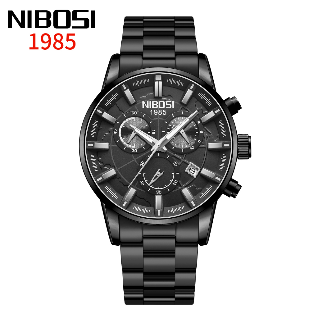 Nibosi Đồng Hồ Hình Máy Ghi Âm Trái Đất Sáng Tạo Cho Nam