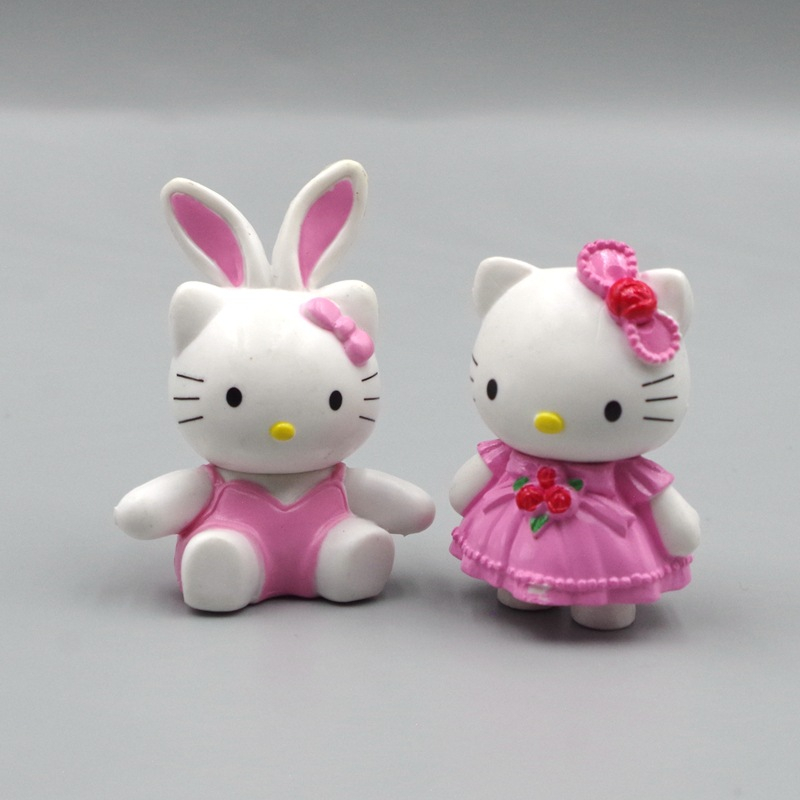 SANRIO Set 8 Mô Hình Nhân Vật Hoạt Hình hello kitty 3-5cm