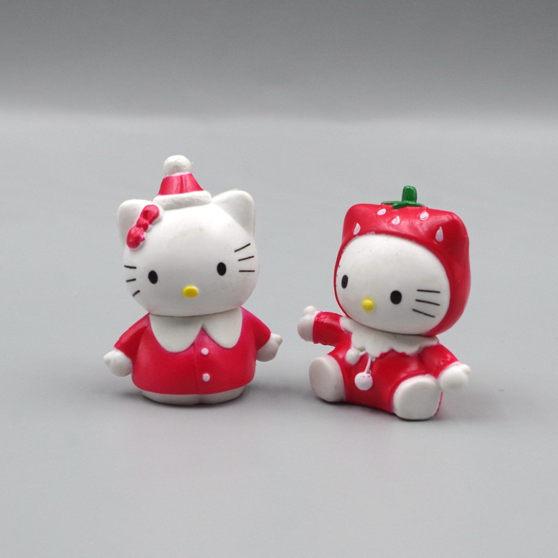 SANRIO Set 8 Mô Hình Nhân Vật Hoạt Hình hello kitty 3-5cm