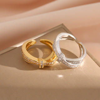 Nhẫn Hở Đính Đá zircon Thời Trang Sang Trọng Cho Nữ