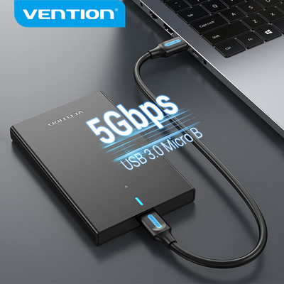Vỏ Đựng Ổ Cứng Ngoài Vention 2.5" USB 3.0 Micro B Type C SATA 5Gbps