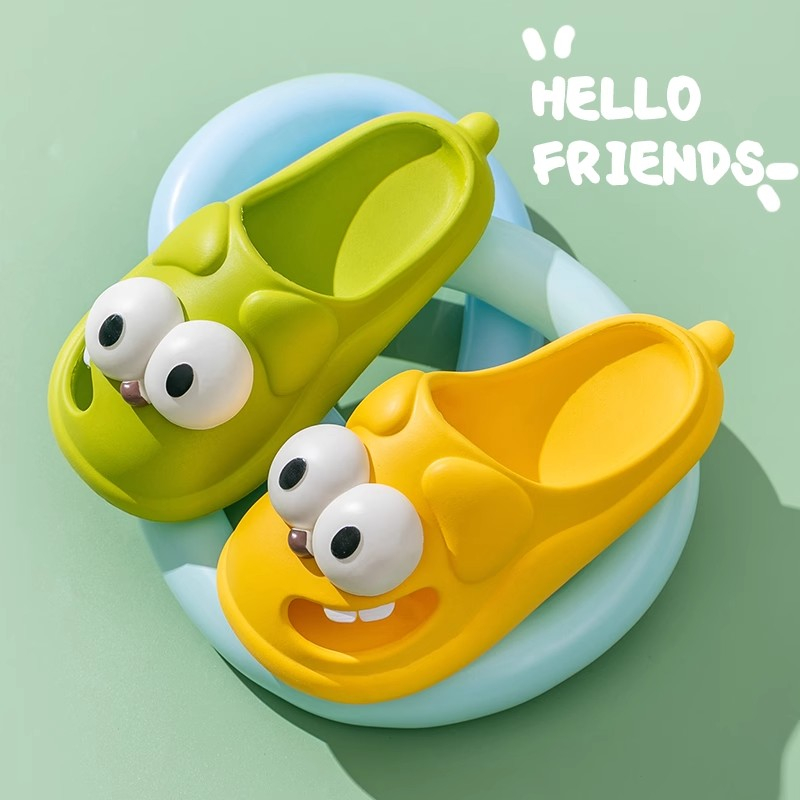 Dép Đi Trong Nhà Đế Dày Họa Tiết Hoạt Hình Chú Chó Mắt To Dễ Thương Thời Trang Mùa Hè Cho Nữ