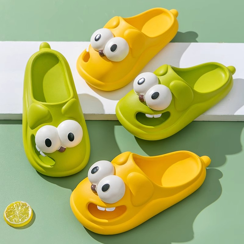 Dép Đi Trong Nhà Đế Dày Họa Tiết Hoạt Hình Chú Chó Mắt To Dễ Thương Thời Trang Mùa Hè Cho Nữ