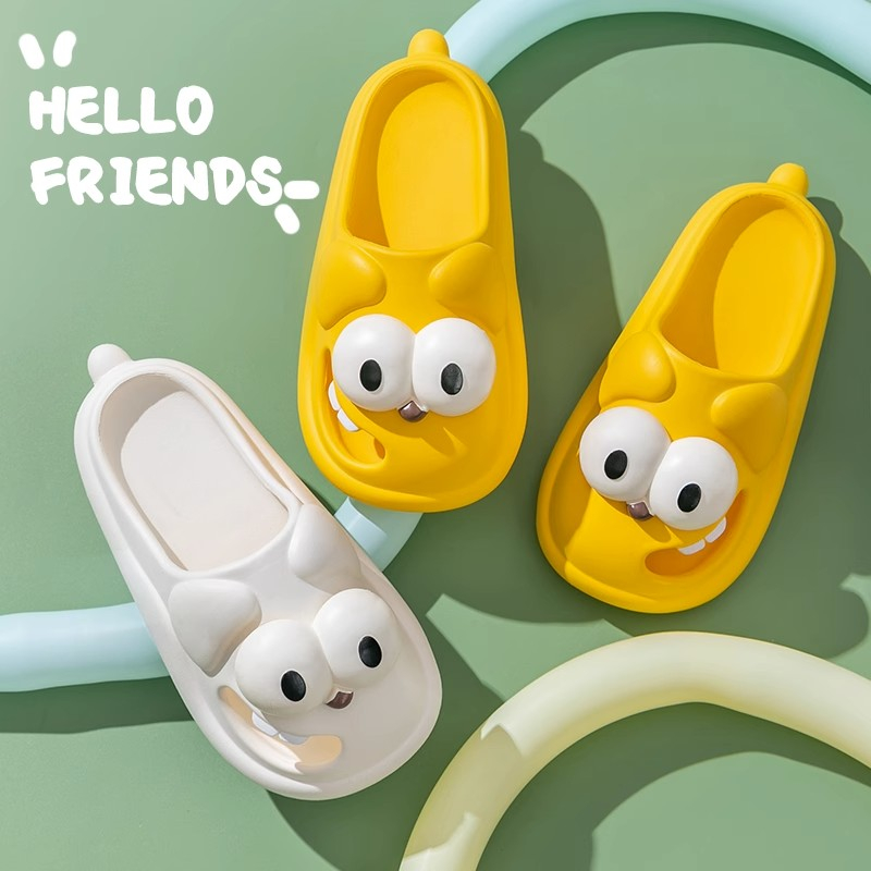 Dép Đi Trong Nhà Đế Dày Họa Tiết Hoạt Hình Chú Chó Mắt To Dễ Thương Thời Trang Mùa Hè Cho Nữ