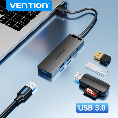 Vention Hub Đầu Chia 4 Cổng USB 3.0 5Gbps Tốc Độ Cao Cho MacBook Pro Air