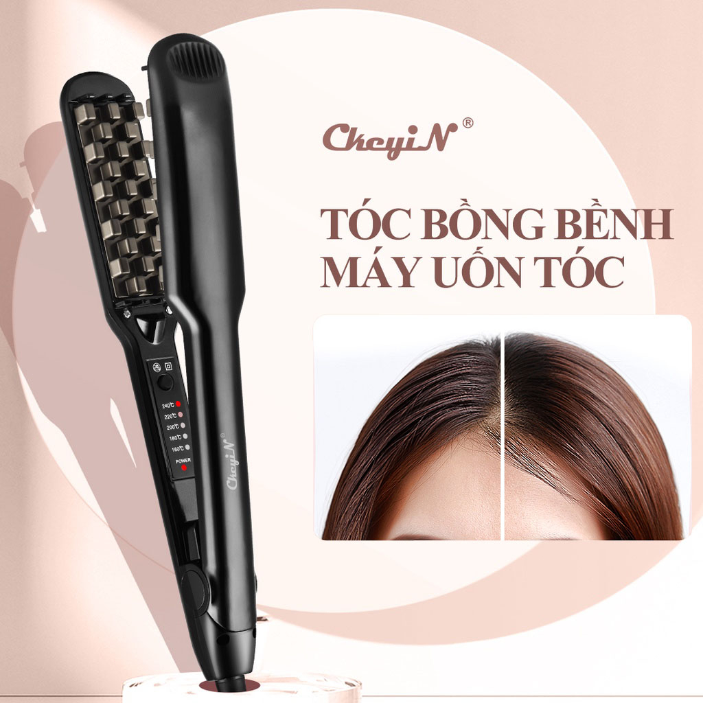【Vận chuyển từ Hà Nội】Máy bấm xù dập phồng chân vuông 2in1 cao cấp CkeyiN 2024 ，Điều chỉnh nhiệt độ năm tốc độ
