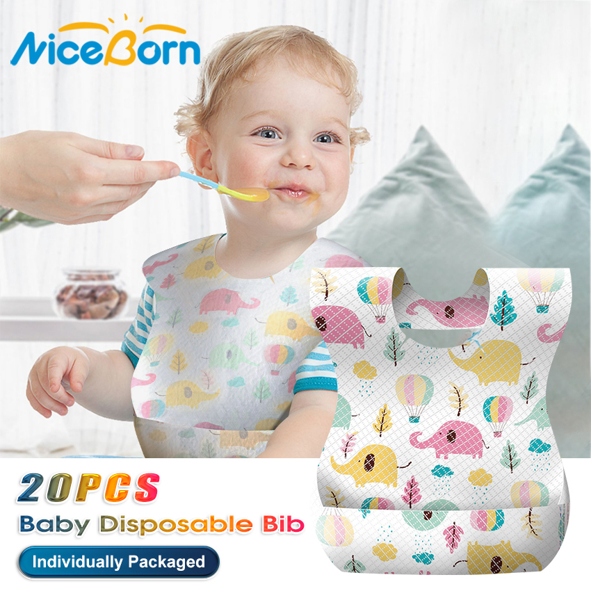 Set 20 Yếm Em Bé Chống Nước Dùng Một Lần Tiện Dụng