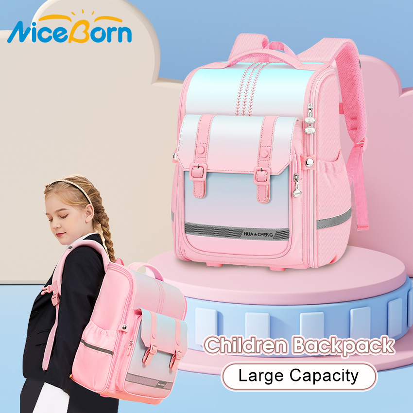 Niceborn Ba Lô Đi Học Chống Thấm Nước Sức Chứa Lớn In Họa Tiết Hoạt Hình Dễ Thương Cho Bé Mẫu Giáo