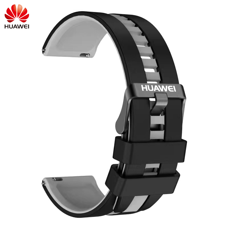 Thích hợp cho HUAWEI GT2 / 3 / 4 46mm / Pro Dây đeo đồng hồ silicon hai màu HUAWEI watch3 / 4 Pro / gt / Glory Magic2 / GS3 / GS Pro Business 22mm Dây đeo cổ tay thể thao chống mồ hôi dành cho nam nữ