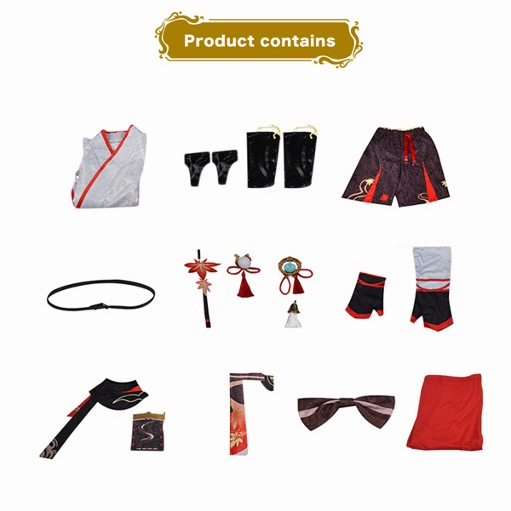 HOLOUN Genshin Impact Kaedehara Kazuha Game Anime Cosplay Wig Headwear Hutao Fancy Outfits Halloween Costume Christmas Drag Party Gift