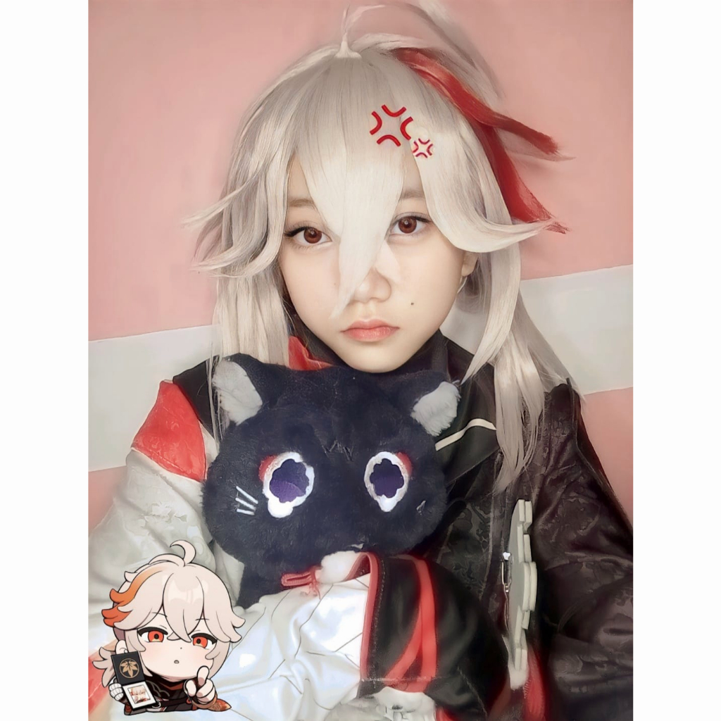 HOLOUN Genshin Impact Kaedehara Kazuha Game Anime Cosplay Wig Headwear Hutao Fancy Outfits Halloween Costume Christmas Drag Party Gift