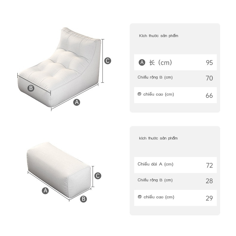 Ghế sofa lười tatami độc đáo dùng trang trí phòng khách / phòng ngủ / ban công