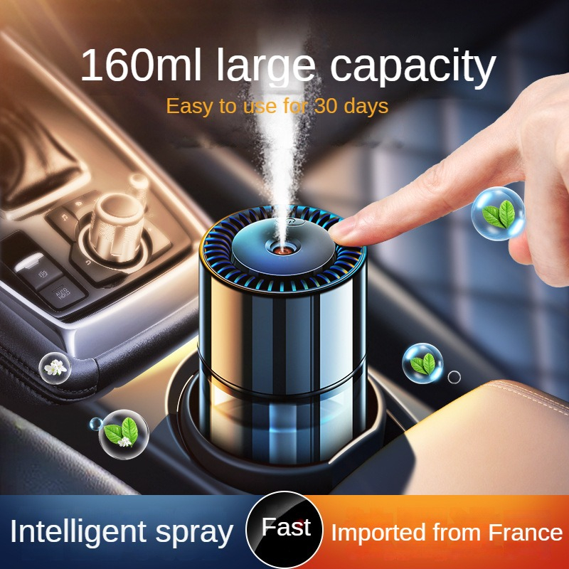 Máy Khuếch Tán Tinh Dầu Mini Máy Xịt Thơm Xe Ô Tô Tự động Nước Hoa Ô Tô Cao Cấp-Khử Mùi Hôi Xe,5 Mùi Hương,Decorr Xe Hơi,Tinh Dầu Thiên Nhiên 160ML