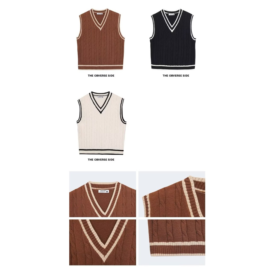 Áo sweater Dệt Kim Không Tay Dáng Rộng Thời Trang Mùa Thu Hàng Mới 2023 Dành Cho Bạn Nam Và Nữ