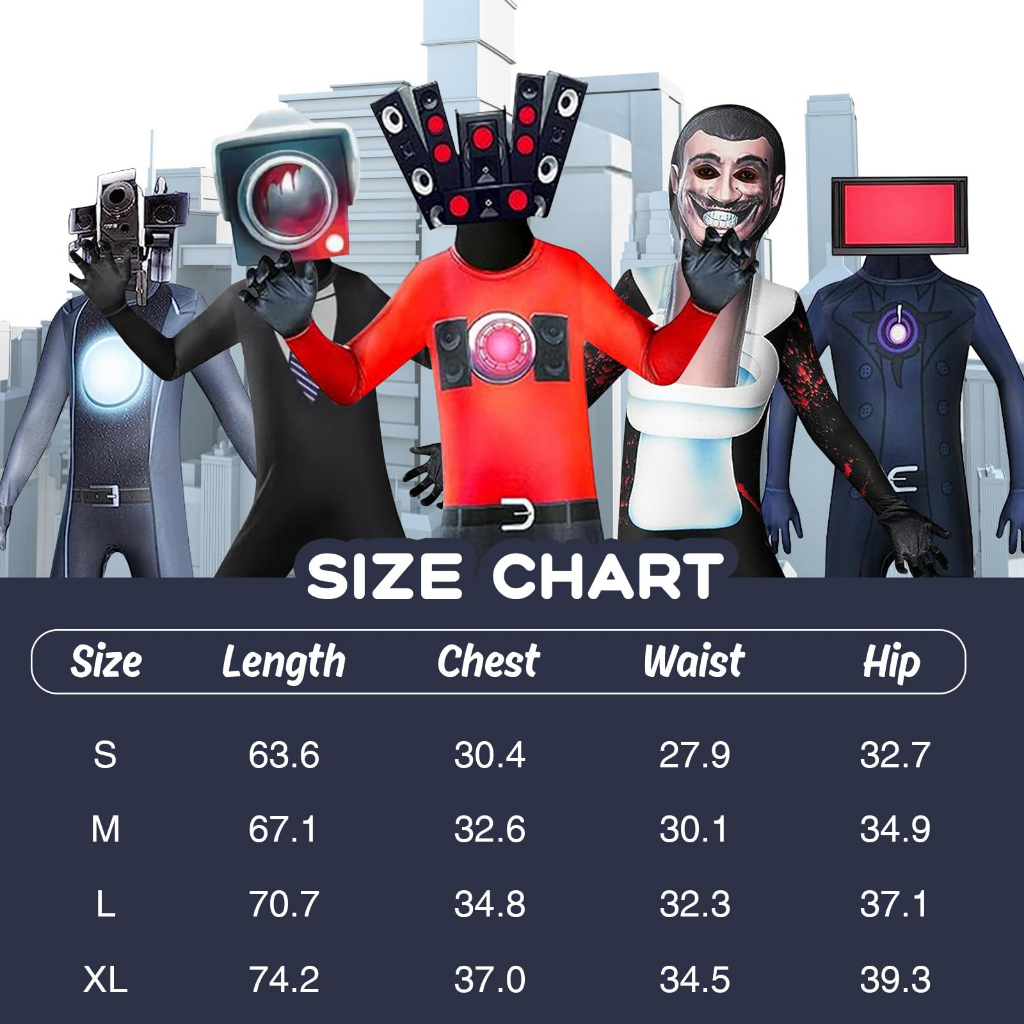 Skibidi Bộ Đồ Hóa Trang Nhân Vật Trong Game toilet Độc Đáo Cho Bé