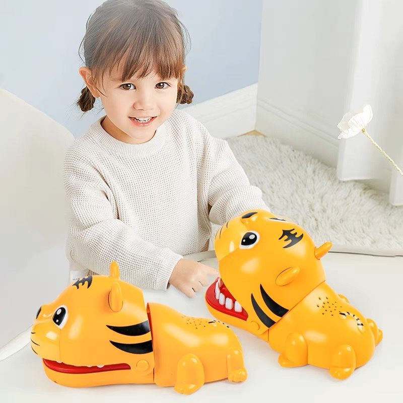 Kids Fitness Trò Chơi Cắn Răng Đẩy Trẻ Em Ngộ Nghĩnh Hoạt Hình Dễ Thương Con Hổ Ngón Tay Đồ Cho Bữa Tiệc Ngày Lễ
