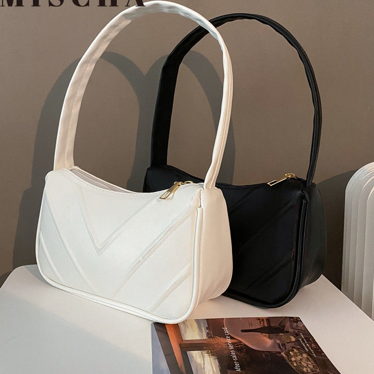 SUPERCUTE Túi Đeo Vai Màu Trơn Chất Liệu PU Cao Cấp Phong Cách Phương Tây Dễ Phối Đồ