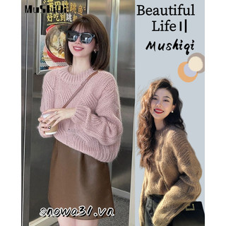Mushiqi Áo sweater Thiết Kế Mới Thời Trang Theo Phong Cách Hàn Quốc Cho Nữ