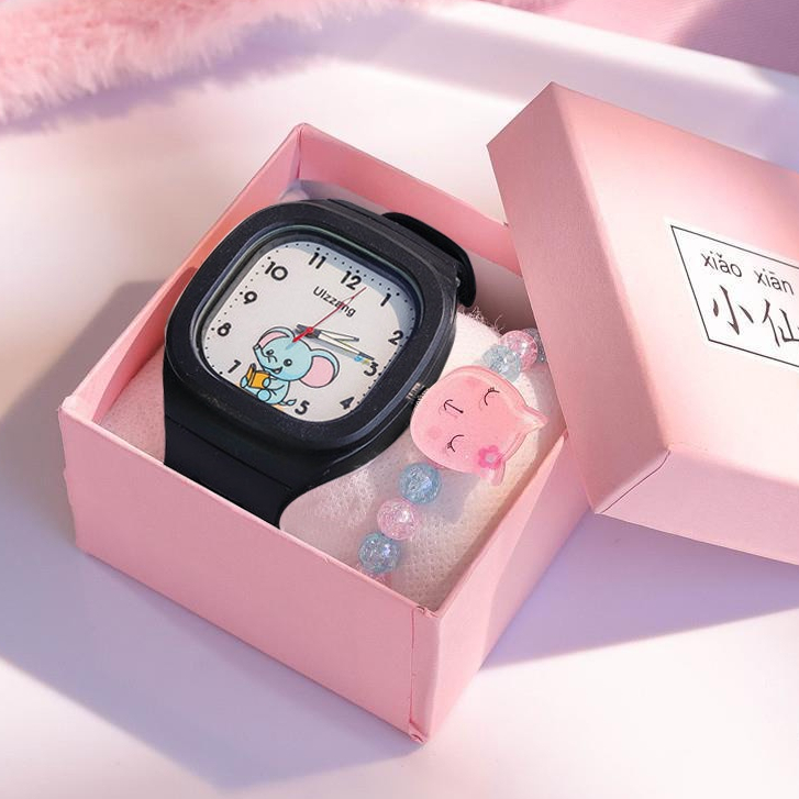 Đồng Hồ Đeo Tay Mặt Vuông Nhỏ Xinh Thời Trang Cho Cặp Đôi