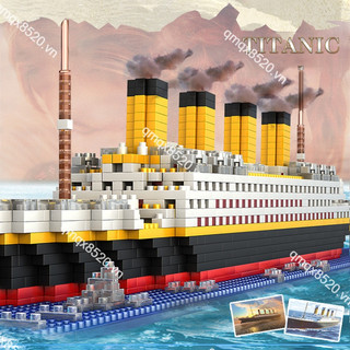 Mô hình lắp ráp Bộ đồ chơi lắp ráp lo.go titanic Đồ chơi lắp ráp mô hình Thuyền đồ chơi Tàu titanic đồ chơi Đồ chơi cho trẻ em