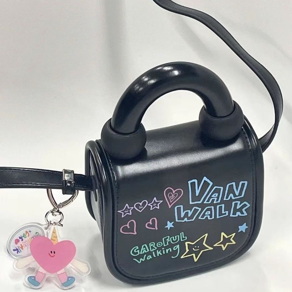 Túi Đeo Chéo mini Họa Tiết Hoạt Hình graffiti Phong Cách Hàn Quốc Thời Trang Xuân Hè Cho Nữ