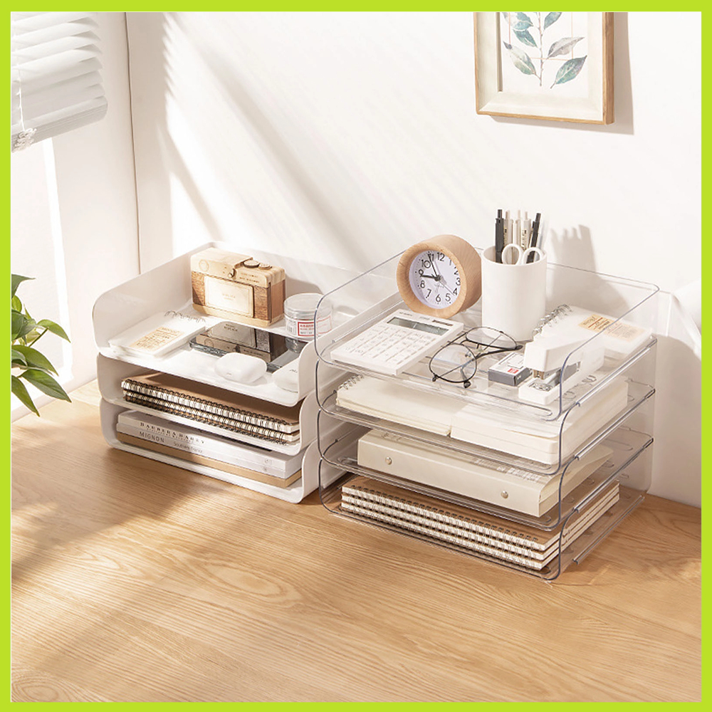 The Snuggery Máy Tính Để Bàn Hộp Lưu Trữ Đựng Văn Phòng Nhà Có Thể Xếp Chồng Bên Tổ Chức Tài Liệu Cho Tập Tin Notebook
