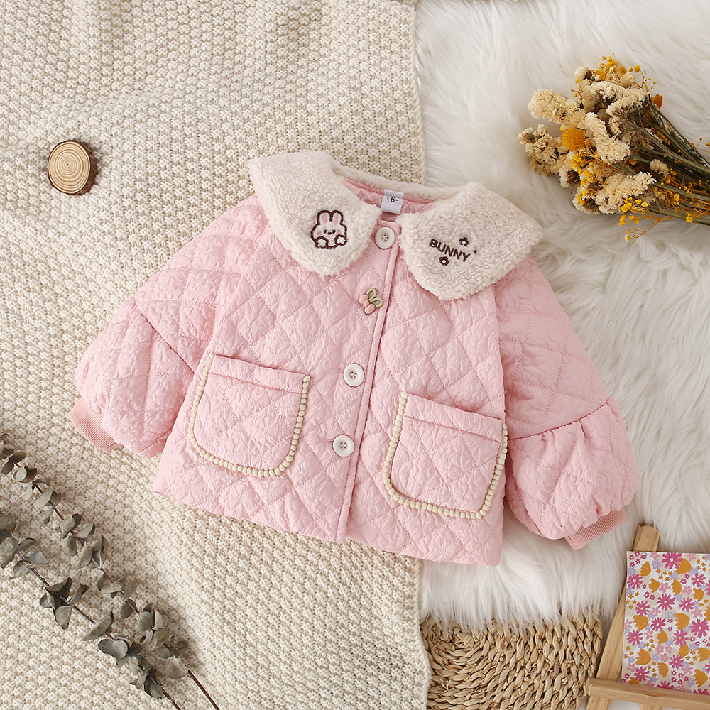 Áo Khoác Dày Tay Dài Thời Trang Thu Đông Mới 2023 Cho Bé Gái 0-3 Tuổi