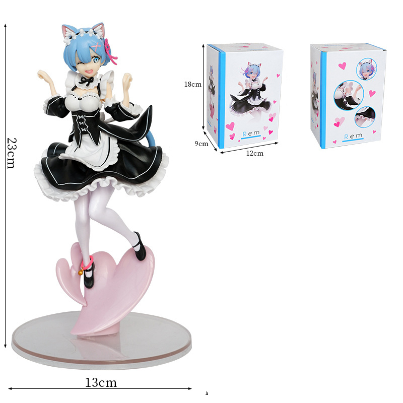 Mô Hình Nhân Vật Re: Life in a different world from zero rem ram 23cm Chân Thật