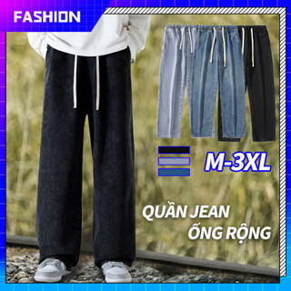 Quần jean nam Ống Rộng Màu Đen Trơn Thời Trang quần bò Cho Nam baggy pants Đơn Giản Phong Cách unisex