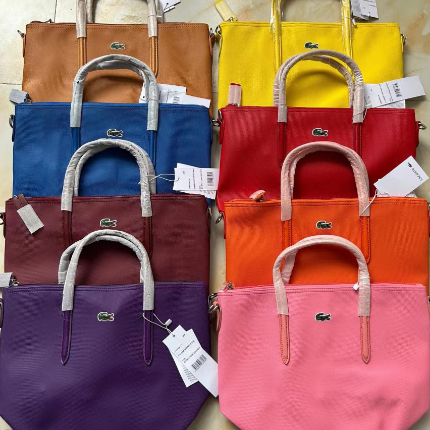 Lacoste Túi tote Giả Da Cá Sấu nf2037po