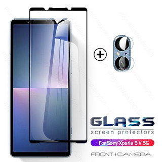 Bảo vệ ống kính máy ảnh 2 trong 1 + Phim kính bảo vệ màn hình cho Sony Xperia 10 1 5 V IV III II 5V 10iV 10iiii 1i Xperia5v