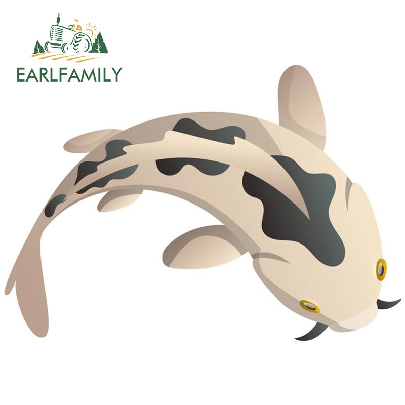 Miếng Dán Hình Cá koi 13Cmx8.3Cm Chống Trầy Trang Trí Xe Hơi