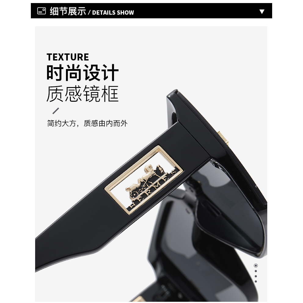 Mới Kính Mát Gọng Vuông Lớn Phong Cách vintage Thời Trang Unisex 2023