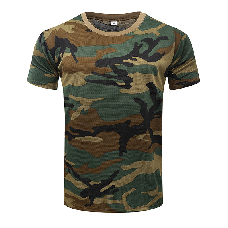 Áo Thun Thể Thao Họa Tiết camo Cá Tính Cho Nam