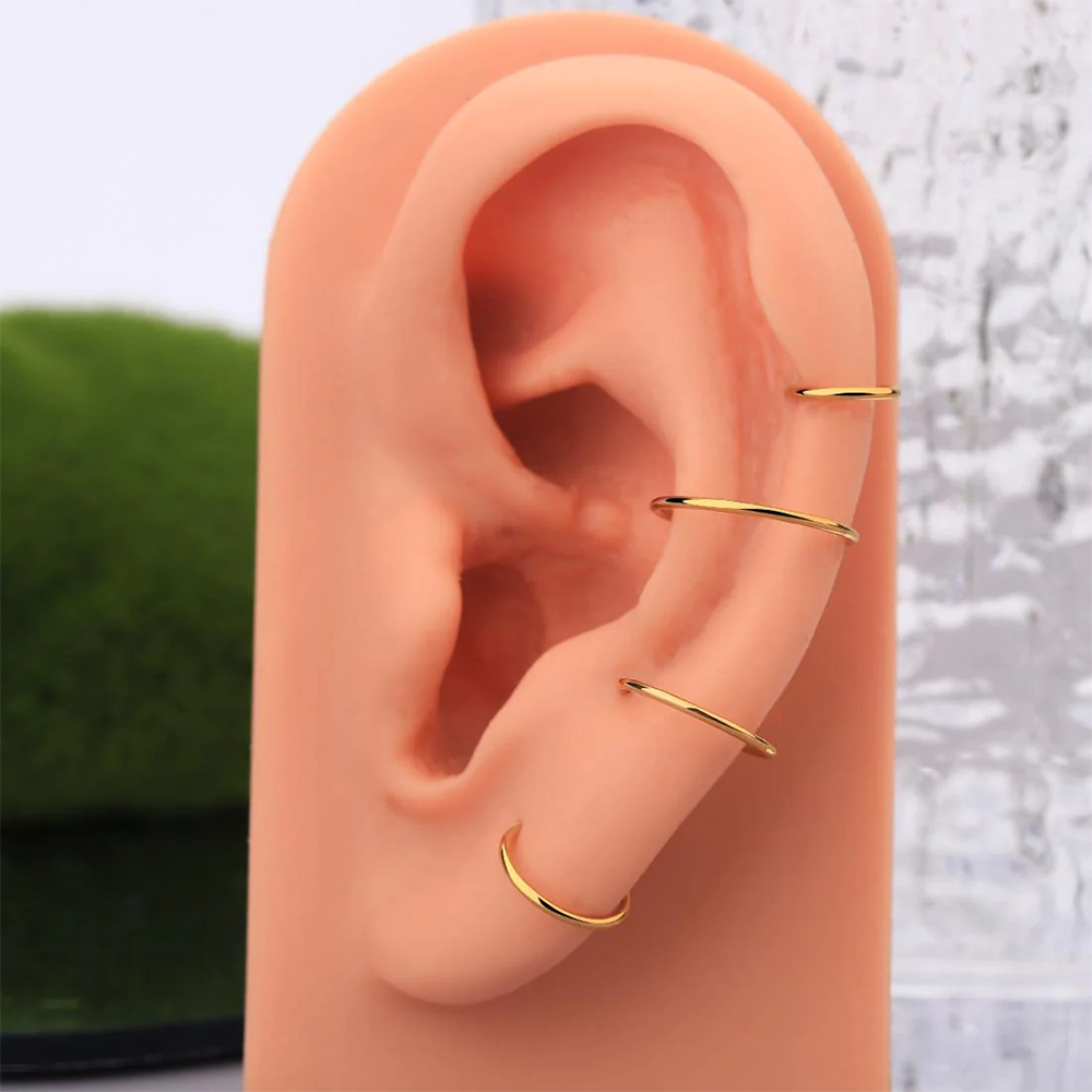 1 Khuyên Mũi Tròn Bằng Thép Không Gỉ 16g / 18g / 20g