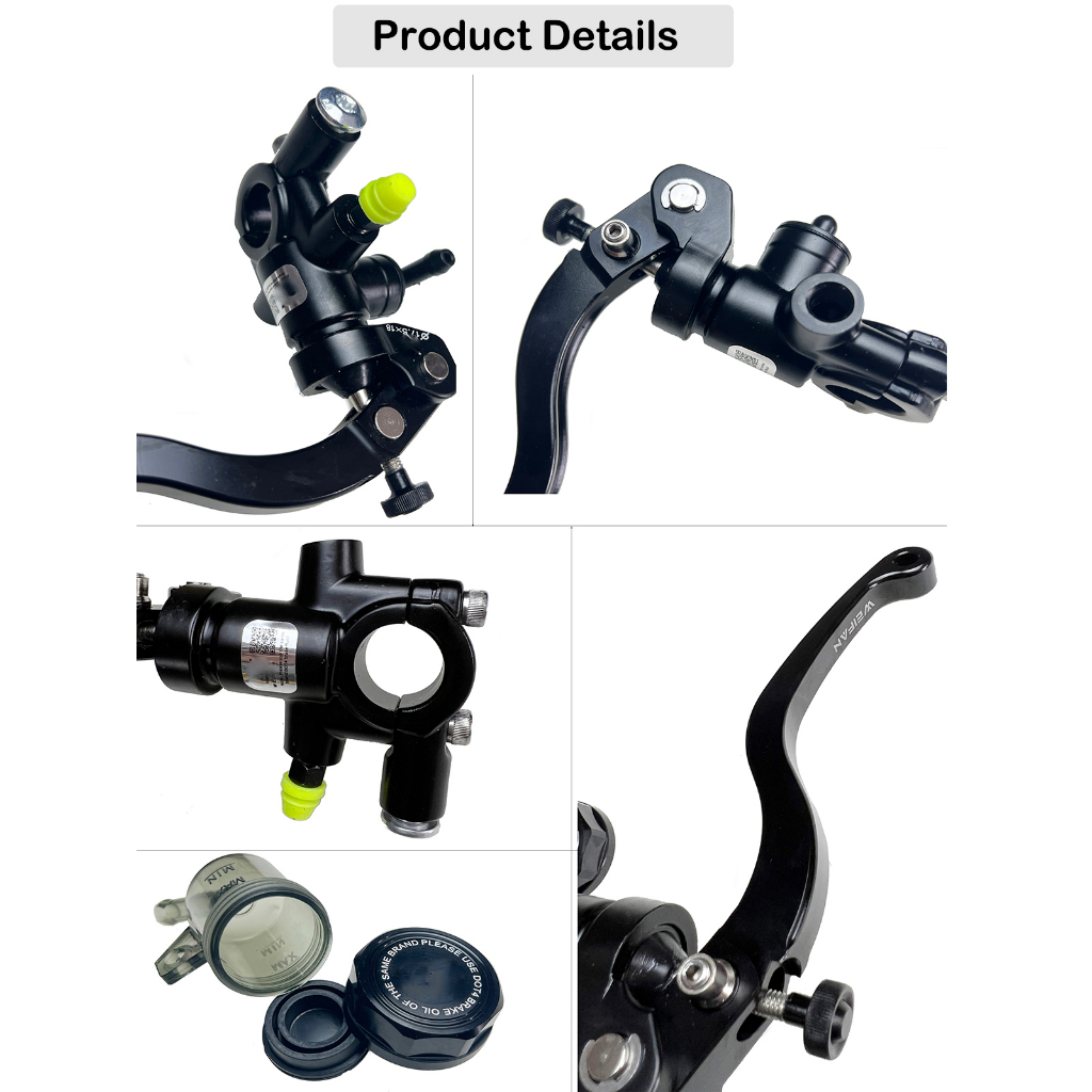 Phanh xe máy xe tay ga ly hợp px1 bơm phanh đòn bẩy xuyên tâm 17,5mm lắp đặt xi lanh chính 22mm cho yamaha kawasaki suzuki