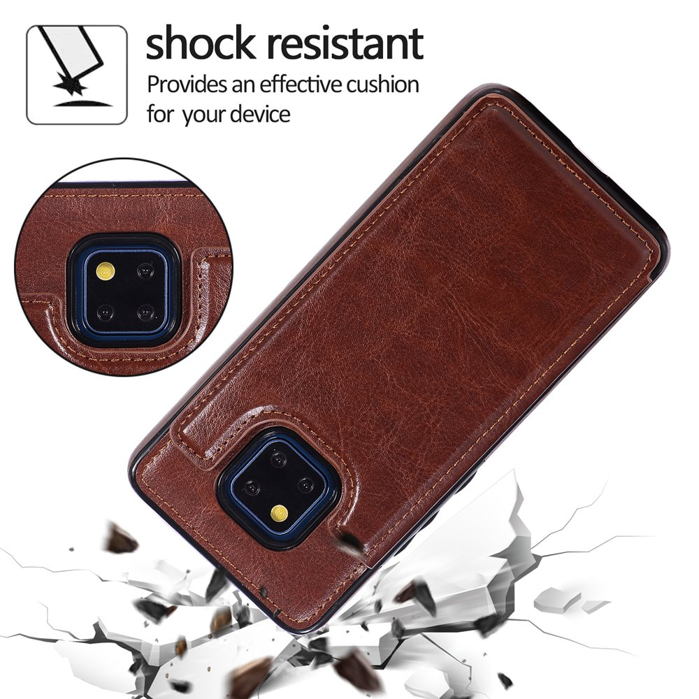 Bao Da pu Điện Thoại Nắp Lật Hít Nam Châm Có Ngăn Đựng Thẻ Và Giá Đỡ Cho huawei mate 20 30 40 pro lite zy-13