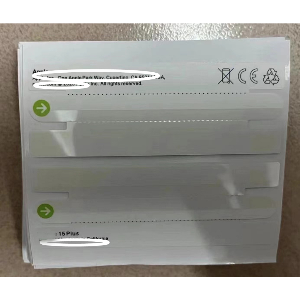 1 Bộ Nhãn Dán Hộp Bán Lẻ Cho 15 15plus 14 pro plus max 13 mini pro max