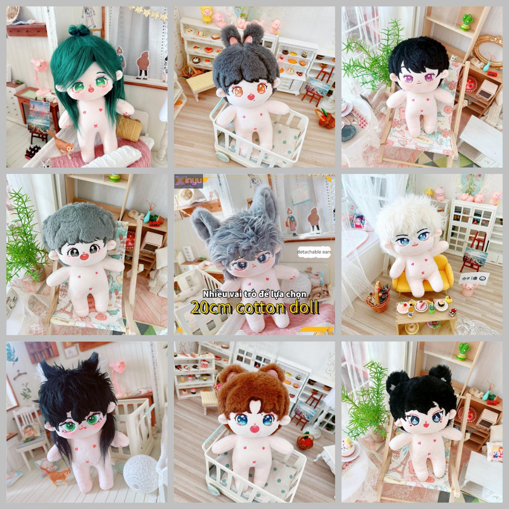 Búp Bê Nhồi Bông Xinh Xắn 20cm