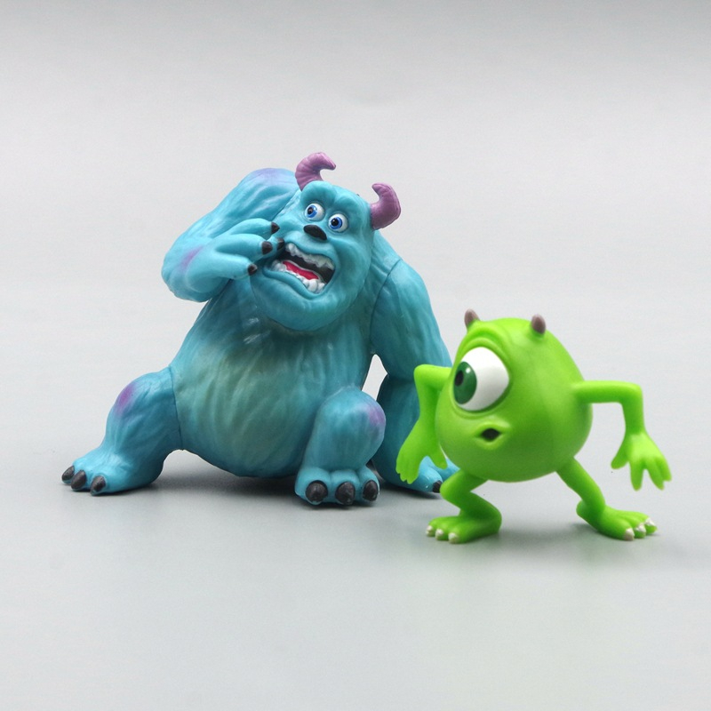 DISNEY 1 Nhân Vật Phim Monster university james p. p. Sullivan Mô Hình mike wazowski mini Bằng pvc Trang Trí Bánh Kem