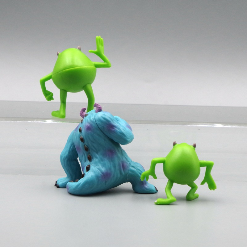 DISNEY 1 Nhân Vật Phim Monster university james p. p. Sullivan Mô Hình mike wazowski mini Bằng pvc Trang Trí Bánh Kem