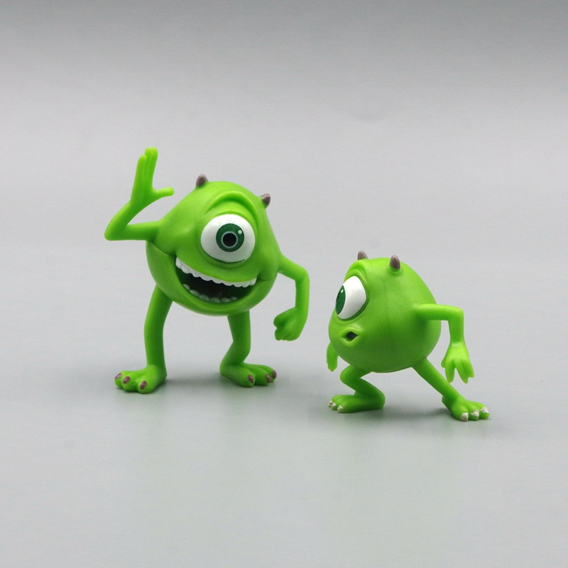 DISNEY 1 Nhân Vật Phim Monster university james p. p. Sullivan Mô Hình mike wazowski mini Bằng pvc Trang Trí Bánh Kem