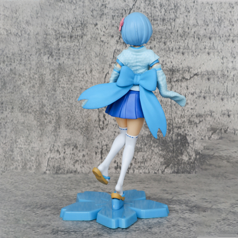 Mô Hình Nhân Vật Re: Life in a different world from zero rem ram Mặc kimono sakura Cỡ 22.5cm
