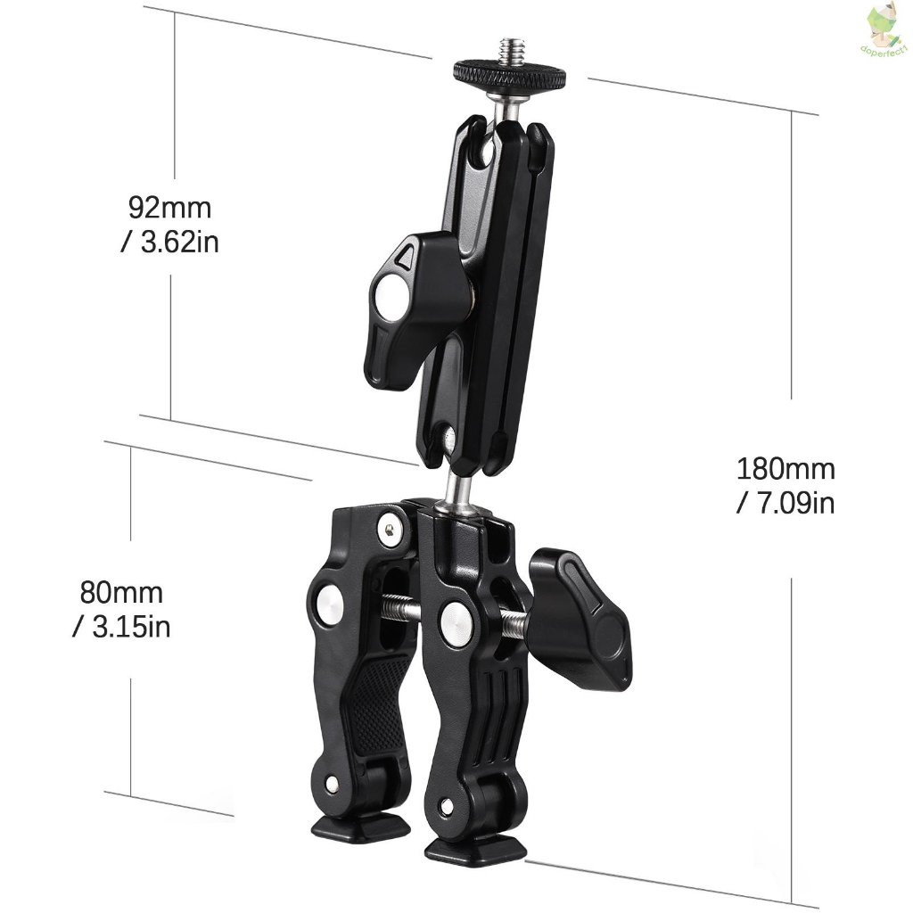 R099 Super Clamp Mount với 360° Đầu bi Mini có thể xoay 1/4 Inch hợp kim nhôm công suất tải 1,5kg