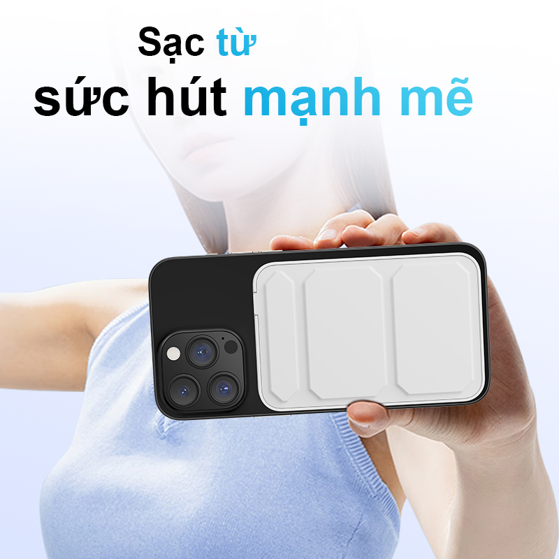 Sạc dự phòng không dây 10000mAh PD 20W sạc nhanh mini TRANYOO F24 phù hợp cho iPhone 12 13 14 Huawei, Xiaomi, Samsung, v.v.